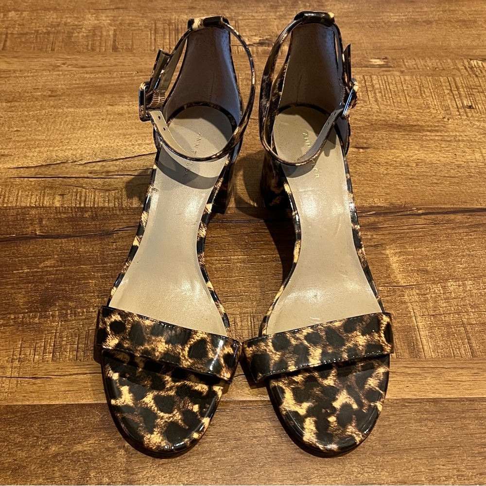 Ann Taylor cheetah or leopard print sandal shoe. Leather upper. NWOT, no box.